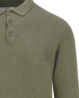 Polo long sleeve Groen - XXL