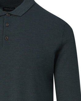 Polo long sleeve Groen - XXL