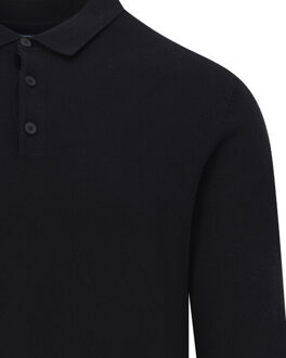 Polo long sleeve Zwart - XXXL