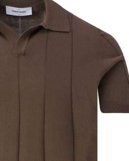 Polo met korte mouwen - maat 50 Bruin