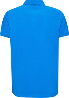 Polo Pique Shirt Regular Fit Blauw - XL