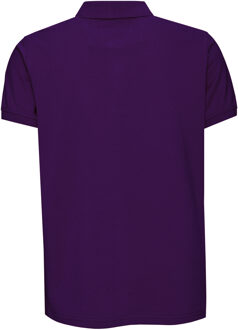 Polo Pique Shirt Regular Fit Paars - M