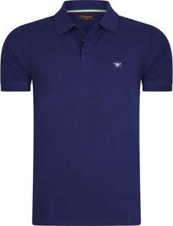 Polo plain pique Blauw