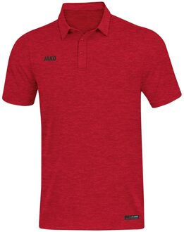 Polo Premium Basics Dames Rood Gemeleerd Maat 34