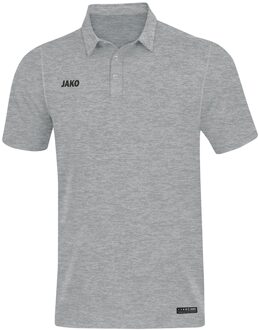 Polo Premium Basics Grijs Gemeleerd Maat S