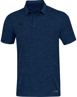 Polo Premium Basics Marine Blauw Gemeleerd Maat 4XL