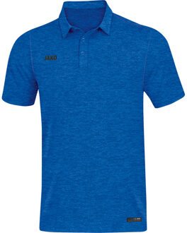 Polo Premium Basics Royal Blauw Gemeleerd Maat 4XL