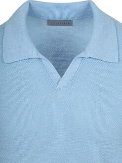 Polo Riva Bean Linen Cotton Lichtblauw - L,M,XL