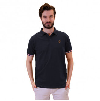 Polo shirt bloemendaal donker Blauw