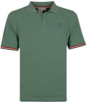 Polo shirt bloemendaal grijs Groen