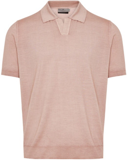 Polo Shirt Canali , Pink , Heren - 2XL