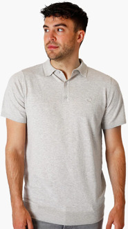 Polo shirt hessum licht melange Grijs - XXL