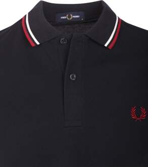 Polo Shirt Korte Mouw Fred Perry TWIN TIPPED FRED PERRY SHIRT" Marine - S, M, 3XL