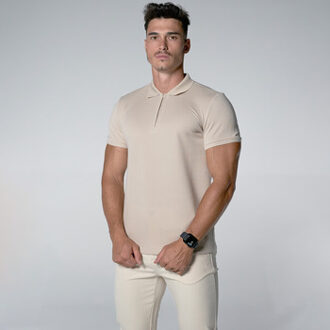 Polo Shirt Korte Mouw THEAD. AXEL POLO SHIRT" Beige - S, M, L