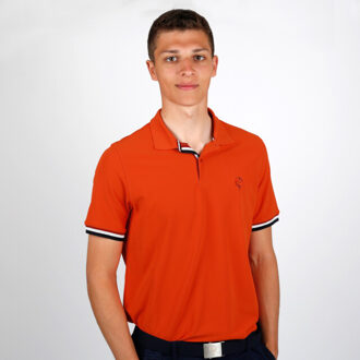 Polo shirt matchplay oranje rood - XXL