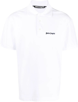 Polo shirt met geborduurd logo Palm Angels , White , Heren - L,S