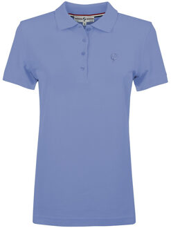Polo shirt square blauwpaars