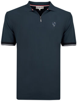 Polo shirt stroke jeans - maat S Blauw