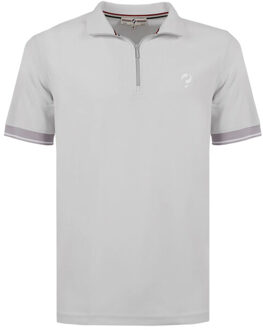 Polo shirt stroke licht - maat S Grijs