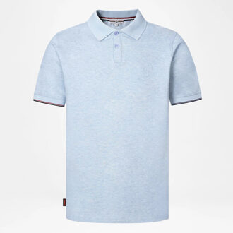 Polo shirt toldijk – mist melange - maat 4XL Blauw