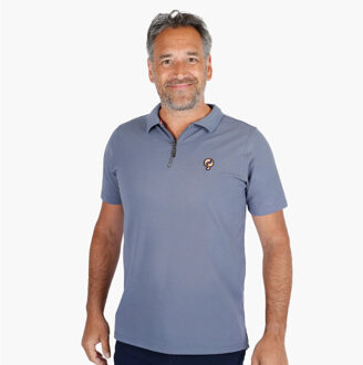 Polo shirt zuidland denim - maat XXXL Blauw