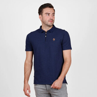 Polo shirt zuidland – donker melange - maat XL Blauw