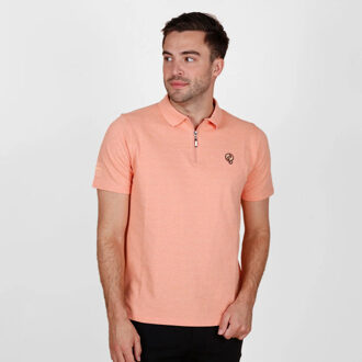 Polo shirt zuidland – licht melange - maat L Oranje