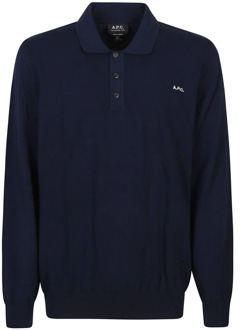 Polo Shirts A.p.c. , Blue , Heren - Xl,M,S