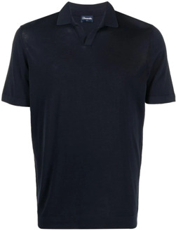 Polo Shirts Drumohr , Blue , Heren - 2Xl,Xl,L,S