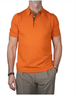 Polo Shirts Gran Sasso , Orange , Heren - 2Xl,4Xl,3Xl