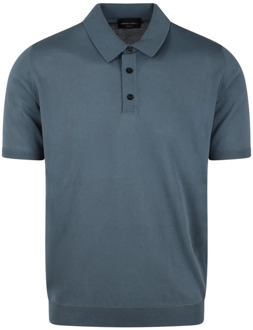 Polo Shirts Roberto Collina , Blue , Heren - Xl,S