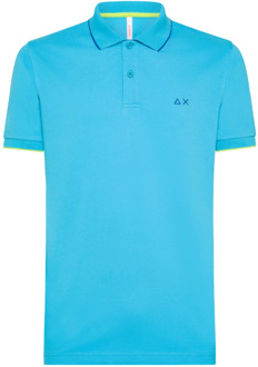 Polo Shirts Sun68 , Blue , Heren - 2Xl,Xl,L,M