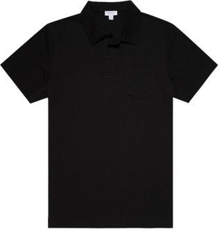 Polo Shirts Sunspel , Black , Heren - 2XL