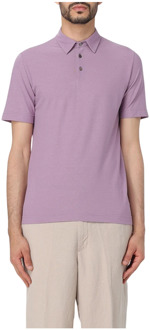 Polo Shirts Zanone , Purple , Heren - 2Xl,L,M