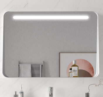 Polo spiegel met LED-verlichting 100x70cm wit
