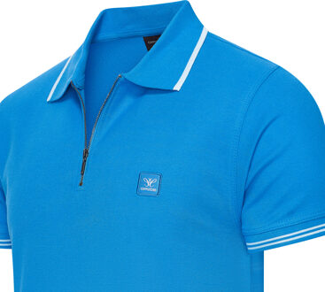 Polo SS Polo Zip Polo Torino Blauw - maat XL