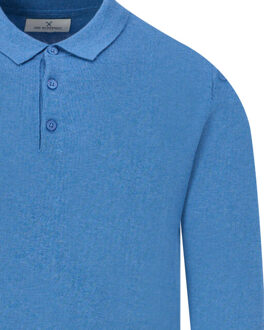 Polo true navy melange Blauw - L