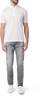 Poloshirt Crest Wit - S