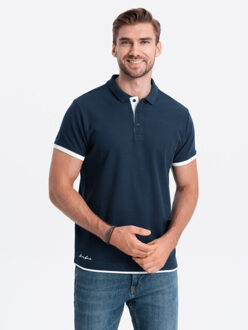 Poloshirt heren korte mouw - karuan Blauw - L