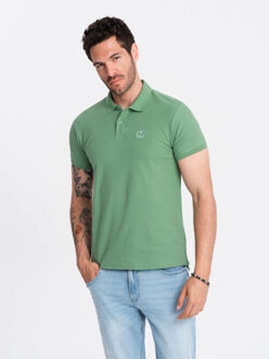 Poloshirt heren korte mouw - - maat L Groen