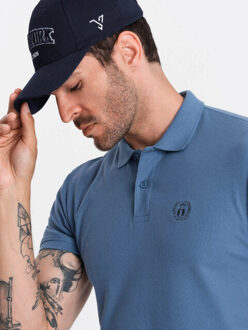 Poloshirt heren korte mouw - - maat XL Blauw
