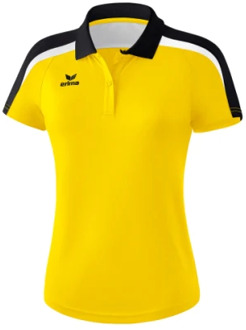 poloshirt Liga 2.0 dames polyester geel/zwart maat 36 Geel,Zwart