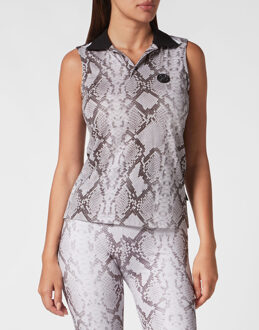 Poloshirt Python - maat S Grijs