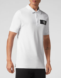 Poloshirt Scratch - maat L Wit