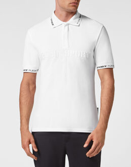 Poloshirt Statement - maat S Wit
