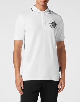 Poloshirt Wit/Zwart - 2XL