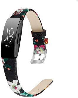 Polsband Vervanging Kleine Lederen Band Armband Horloge Band Voor Fitbit Inspire/Inspire Hr Smartwatch Vervanging Band #814 rood