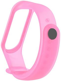 Polsband Vervanging Voor Xiaomi Mi Band 4 Smart Sport Armband Polsbandje Waterdichte Gierst 4 Siliconen Doorschijnende Band TSLM1 middernacht blauw