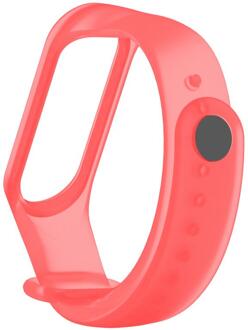 Polsband Vervanging Voor Xiaomi Mi Band 4 Smart Sport Armband Polsbandje Waterdichte Gierst 4 Siliconen Doorschijnende Band TSLM1 roos goud