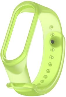 Polsband Vervanging Voor Xiaomi Mi Band 4 Smart Sport Armband Polsbandje Waterdichte Gierst 4 Siliconen Doorschijnende Band TSLM1 wit